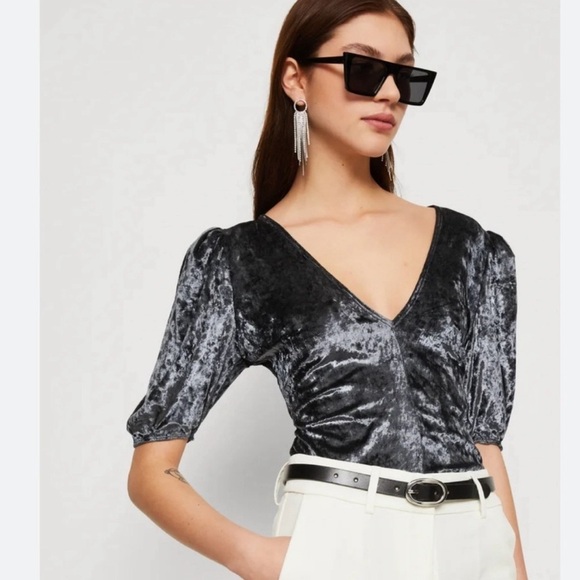 Free People Dont You Wish Velvet Bodysuit - Size‎ Large - Picture 5 of 11